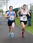 Ross Floyd (Morpeth) and Mark Fenwick (Tyne Bridge) eventual winner leads the Clive Cookson 10k, organised by NSP.